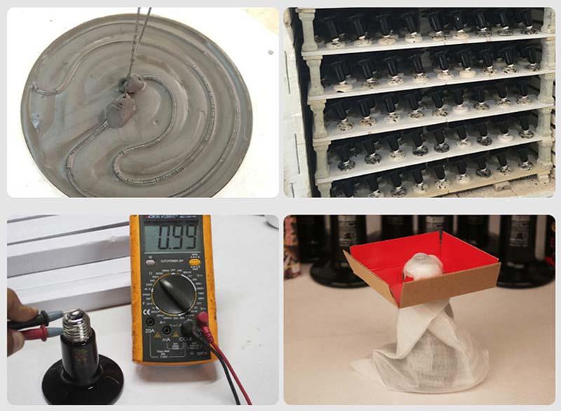 100W Reptil Infraröd keramisk värmeprocess 4 100W Reptile Infrared Ceramic Heater process 4